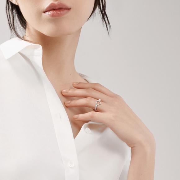 Tiffany & Co. Elsa Peretti Open Heart Ring Size 5.5 - Picture 6 of 6